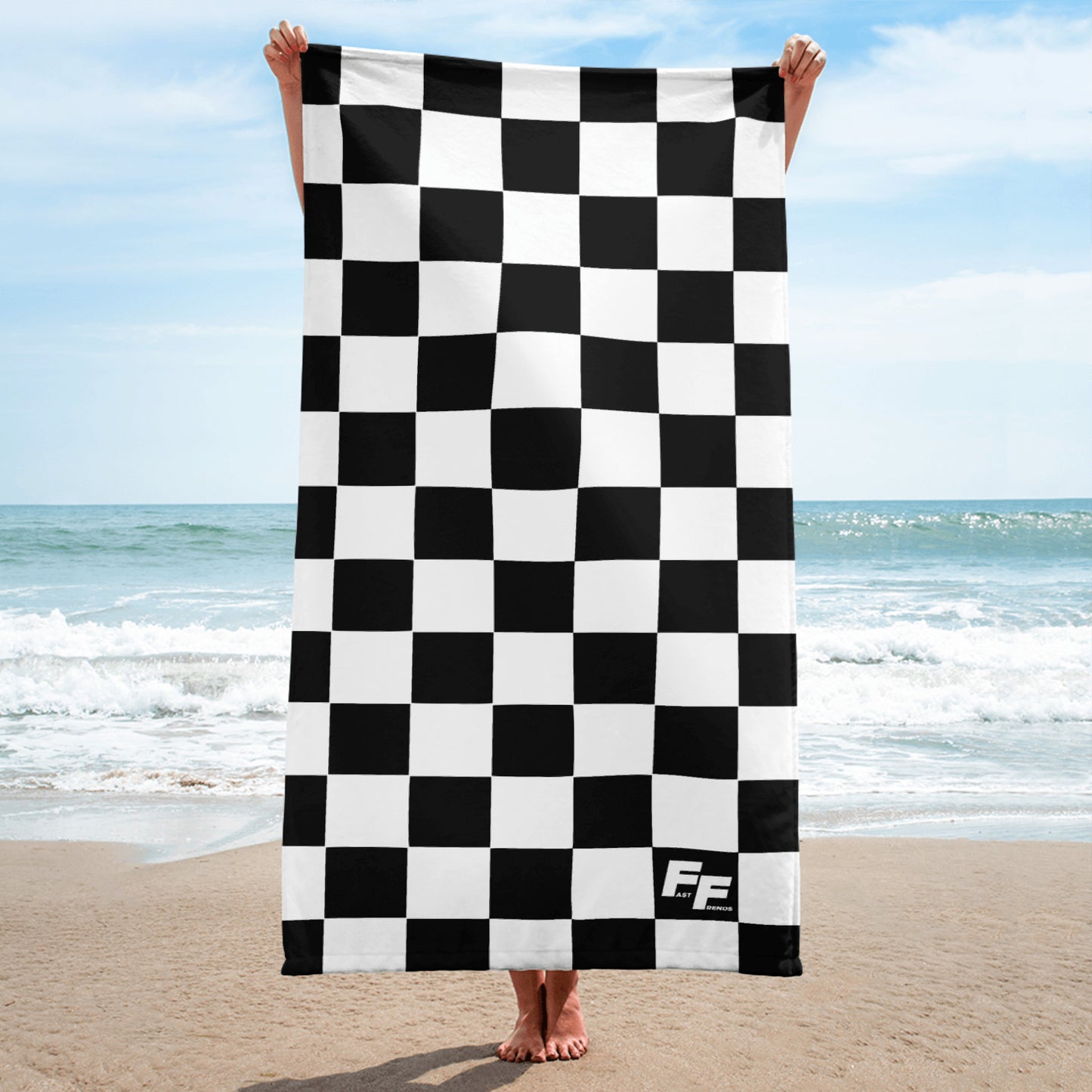 Beach Towel Checkered Flag