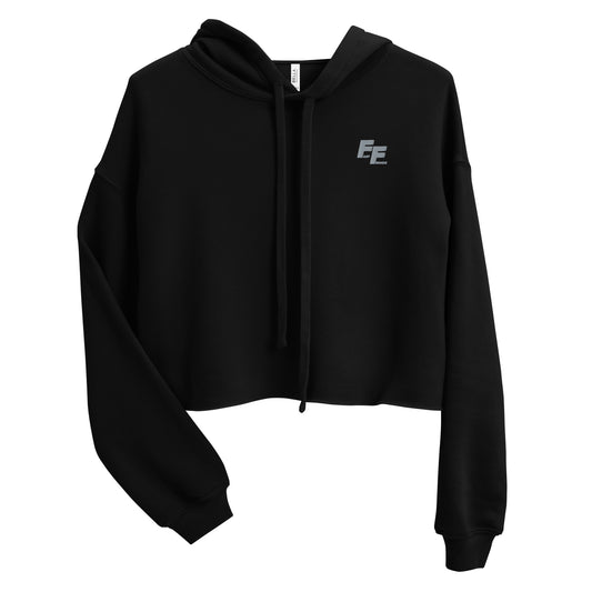 Ladies Crop Hoodie Black